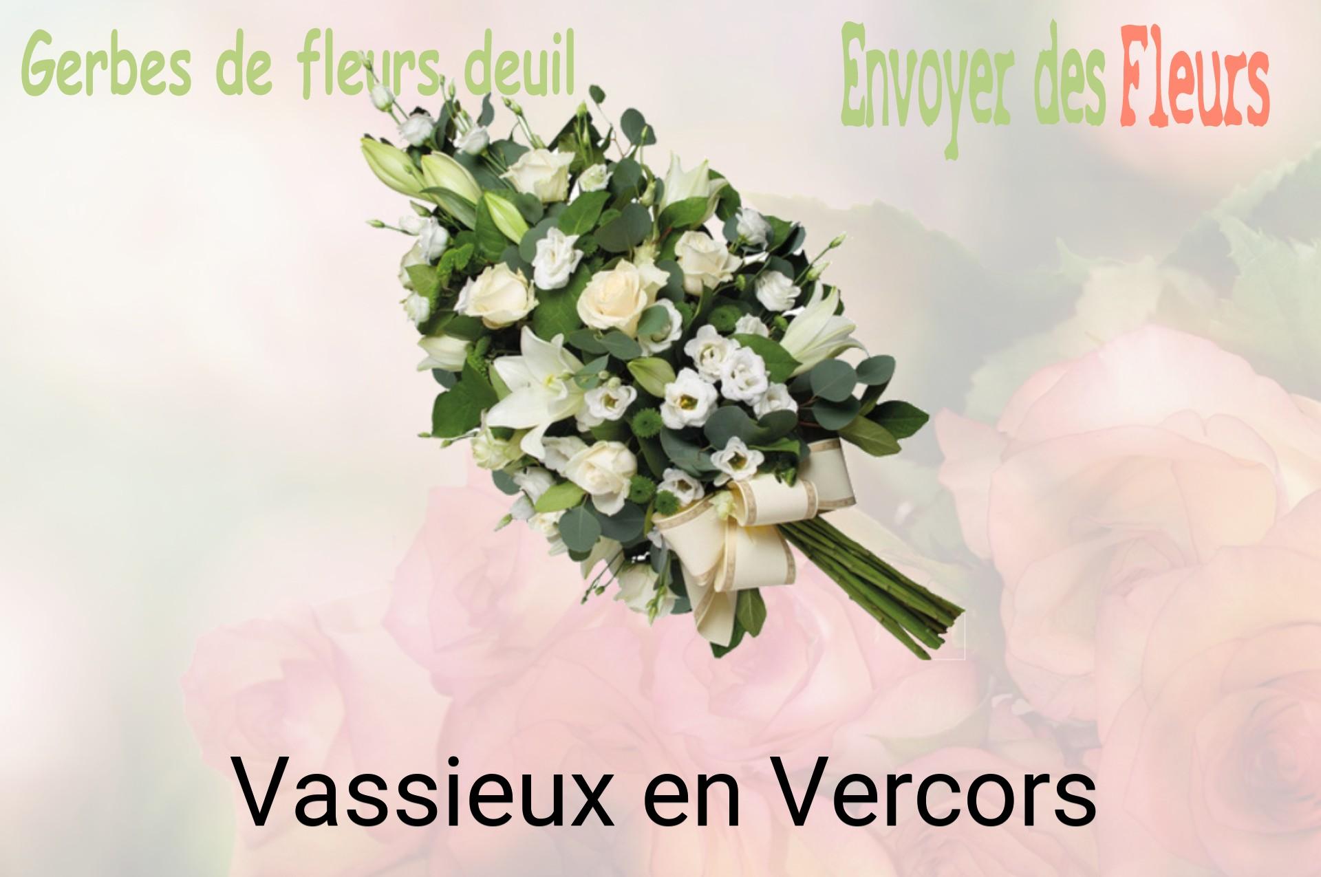 Gerbe de fleurs de deuil livrée à Vassieux-en-Vercors